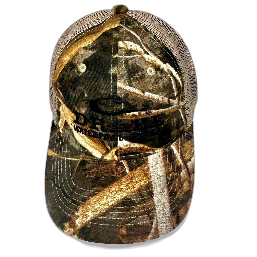 Drake Waterfowl Embroidered Truckers Cap Unisex Adjustable Color Camouflage